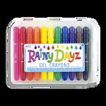 Creioane cu gel pentru geam si sticla, Rainy Dayz, set 12 culori lavabile, Ooly