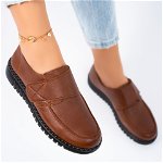Pantofi Casual, culoare Maro, material Piele ecologica - cod: P11546, Gloss