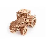 Puzzle 3D din Lemn - Tractor, Motor mecanic, Wood Trick, 401 piese, Cadou pentru adulti si tineri, Set de constructie, DIY, Model din Lemn realist, Calitate premium, Motor pe benzi elastice, Puzzle interactiv, Cadoul perfect pentru pasionati, Wood Trick