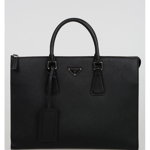 Prada Saffiano Leather Business Bag Culoarea BLACK