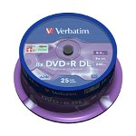 Mediu stocare Verbatim DVD+R 8.5GB Double Layer 8x Matt Silver jewel case 25 buc