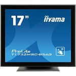 Monitor IPS LED Iiyama 19inch T1932MSC-B1S, 1280 x 1024, VGA, DVI, Boxe, Touchscreen (Negru), iiyama