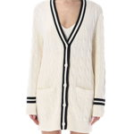Ralph Lauren Cricket cable-knit cardigan Silver
