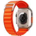 Curea Tech-Protect Nylon Pro pentru Apple Watch 4/5/6/7/8/9/Se/Ultra 1/2 (42/44/45/49 mm) Portocaliu, Tech-Protect