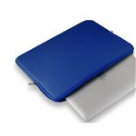 Husa laptop 15.6 inch rezistenta la stropire din neopren, Navy Blue, OEM