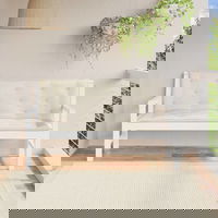 vidaXL Perne banca de gradina 2 buc. alb crem tesatura oxford