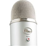 Microfon Profesional Blue Yeti USB, PC & Mac, Gaming, Podcast, Streaming, Recording, Multi-Pattern, Silver, Blue