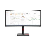 Monitor curbat LED IPS LENOVO ThinkVision T34w-30, 34", WQHD, 60Hz, negru