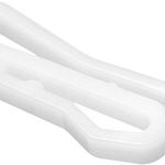 Set de 20 carlige pentru perdeaua de dus Sourcing map, plastic, alb, 33 x 12 x 4 mm
