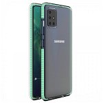 Husa Spate Upzz Spring Samsung Galaxy A51, Silicon 1mm ,rezistenta La Socuri ,transparenta Cu Margine Verde, Upzz