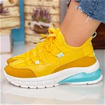 Pantofi Sport Dama cu Platforma X2905 Yellow | Se7en, Se7en