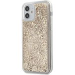 Husa de protectie telefon Guess pentru Iphone 12 Mini, Model 4G Liquid Glitter, Plastic TPU, GUHCP12SLG4GSLG, Transparent