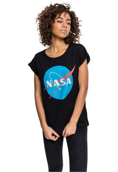Mister tee, Tricou unisex de bumbac cu imprimeu NASA, Negru, Albastru, XL