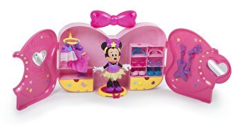 Set figurina DISNEY Minnie Mouse - Dressing Room 183711, 3 ani+, roz-negru