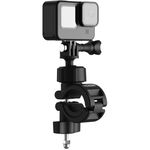 Suport bicicleta, Hggzeg, Pentru camera video sport compatibil cu GoPro Hero 1 2 3 + 4 5 6 7 8 9 10 11 12 Session Mini Max Fusion, Insta360 One X Go, SJcam, DJI Action, Universal, PC, 1.5 - 4 cm max, Negru