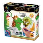 Color Me Dinos - Set de modelat și colorat 2 figurine cu dinozauri