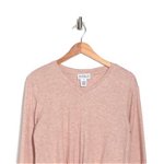 Imbracaminte Femei FOR THE REPUBLIC Long Sleeve Twist Front V-Neck Top PINK ROMANCE