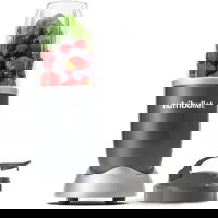 NUTRIBULLET Blender Nutribullet Original 600 NB614DG, 600W, Lama de extractie, Cana inalti de 700ml, Amestecare uniforma, Desingn simplu si compact, Usor de curatat, Fara BPA, Cablu 100cm, 2.86kg, Capac detasabil transport, Negru\Gri, NUTRIBULLET