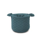 Cos pentru diverse articole bebe mici, catifea, verde, 18 x 17 cm, OEM