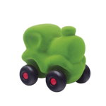 Jucarie cauciuc natural Trenuletul Choo-Choo, verde, 10 cm, Rubbabu, Rubbabu