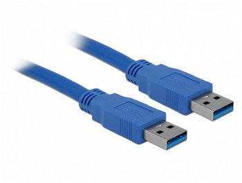 Cablu Delock USB 3.0 Tip A tata la USB 3.0 Tip A tata 3m Albastru