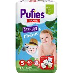 
Scutece-Chilotel Pufies Pants Fashion and Nature, 5 Junior, 12-17 kg, 40 Bucati
