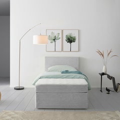 Pat Tip Boxspring Fără Arcuri, 100/200 cm, argintiu, P & B