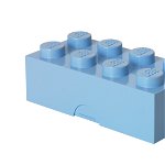 Cutie sandwich sau depozitare lego 2x4 albastru deschis , Lego