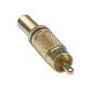 Mufa RCA metal auriu negru,