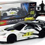 LeanToys Auto Sports Racing R/C 1:24 Corvette C6.R Alb 2.4 G Lights