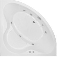 Cadă pe colţ simetrică Belform Equilibra 140x140x44 cm acril alb 27CB0019