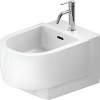 Bideu suspendat Duravit Balcoon 37x54cm  ventil pop-up cu capac ceramic  DuraShield  alb, Duravit