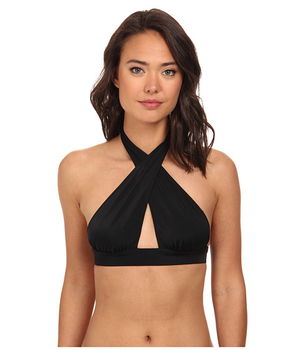Imbracaminte Femei Norma Kamali Cross Halter Top Black, Norma Kamali