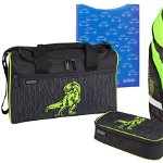 Ghiozdan ergonomic echipat, HERLITZ Motion Plus Green Dino