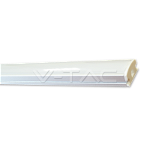 Profil aluminiu banda LED 1m cu protectie alb mat, V TAC