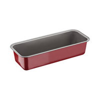 Tava de copt Tefal Delibake J1640174, otel carbon, dreptunghiulara, rosu, 30 x 13 x 7.5 cm, invelis antiaderent