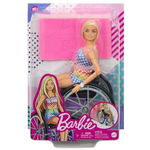 Papusa blonda in scaun cu rotile Barbie, Barbie