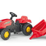 Tractor cu pedale si remorca copii Rolly Toys 012121 rosu