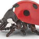 Figurina - Wild Animal Kingdom - Ladybird, Rosu, 1.8 cm, Papo