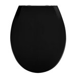 Capac WC cu închidere lentă Wenko Kos, 44 x 37 cm, negru, Wenko