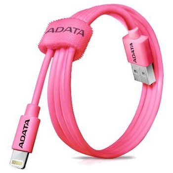 Cablu de date / adaptor ADATA USB Male la Lightning Male, MFi, 1 m, Black