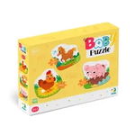 Puzzle 3 in 1 - O zi la ferma (2,3,4 piese)