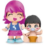 Figurina PinyPon Roz cu Bebe Surpriza