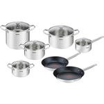 Tefal Cook Eat B922SC55 Set de vase de gătit din oțel inoxidabil - 12 buc