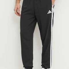 adidas Sportswear, Pantaloni de trening cu detaliu logo, Negru/Alb optic