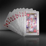 Carti de joc Silver Casino Poker, aspect Euro €,  mystyle