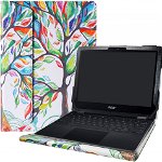 Husa de protectie pentru laptop Alapmk, compatibil cu 12 "Acer Chromebook Spin 512 R851TN , piele PU, multicolor