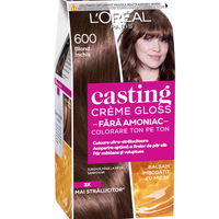 Vopsea de par semi-permanenta fara amoniac Casting Creme Gloss 600 Blond Inchis, 180ml, L'Oreal Paris, L'Oreal Paris
