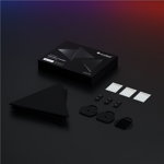 Kit 3 panouri luminoase inteligente Nanoleaf Shapes Triangles Black, pentru extindere kit de baza Nanoleaf Shapes, LED RGBW, Nanoleaf