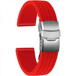 Curea ceas din silicon 20 mm pentru Galaxy Watch 5 Pro 45mm Galaxy Watch 5 Galaxy Watch 4 Galaxy Watch 3 41mm Huawei Watch GT rosu